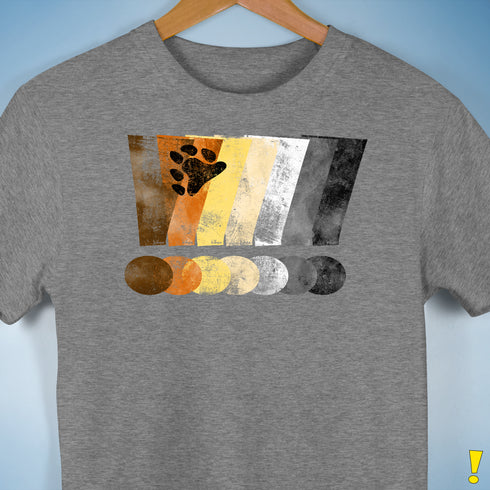 Bear Pride Grunge Exclamation Points Premium Unisex T-Shirt - Grey Heather